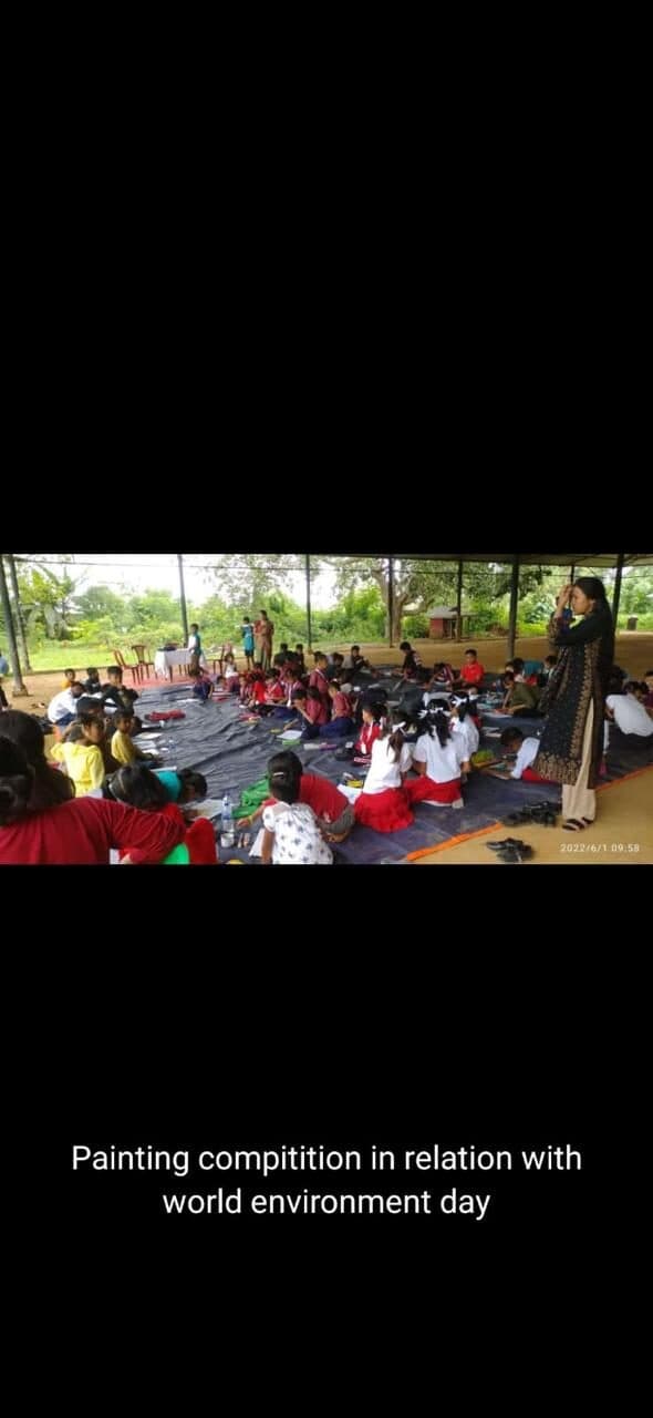 The painting competition held to mark World Environment Day